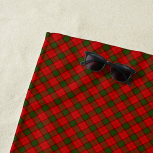 Maxwell Tartan Rot kariert Strandtuch