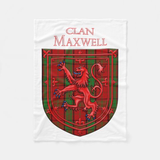 Maxwell Tartan Scottish Plaid Lion Rampant Fleecedecke (Vorderseite)