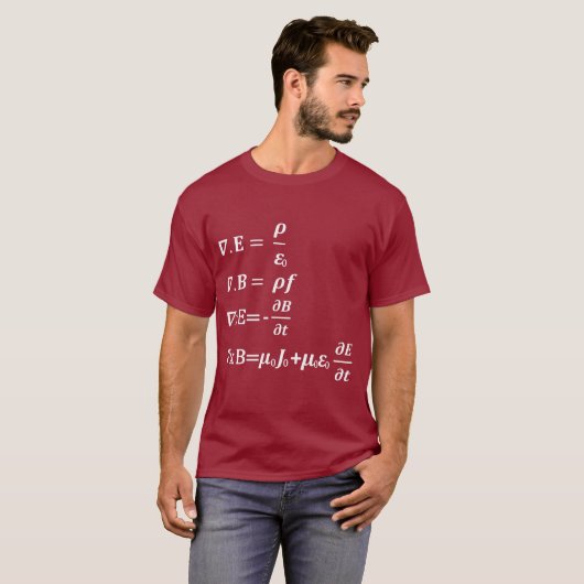 Maxwellmathe-Physikgleichung T-Shirt (Vorne ganz)