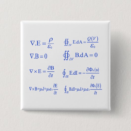 Maxwellphysikgleichung Button (Vorderseite)