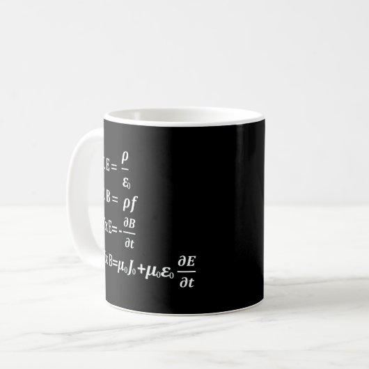 Maxwellphysikgleichung Kaffeetasse (Vorderseite Links)