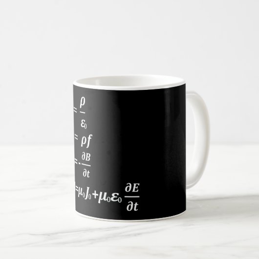 Maxwellphysikgleichung Kaffeetasse (VorderseiteRechts)