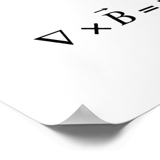 Maxwells Equations - Differenzialform Poster (Ecke)