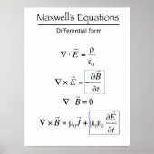 Maxwells Equations - Differenzialform Poster (Vorne)