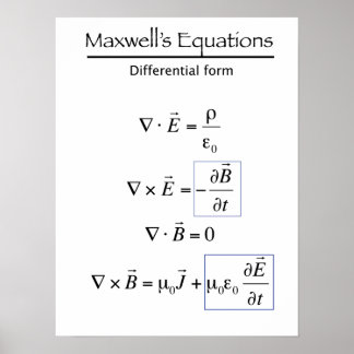 Maxwells Equations - Differenzialform Poster