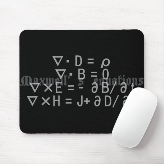 Maxwell's_Equations Mousepad (Mit Mouse)