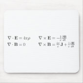 Maxwells Gleichungen, differenziale Form, cgs Mousepad (Vorne)