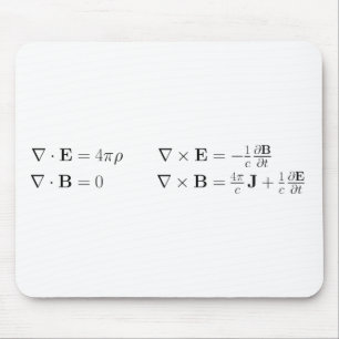 Maxwells Gleichungen, differenziale Form, cgs Mousepad