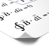 Maxwells Gleichungen - integrale Form Poster (Ecke)