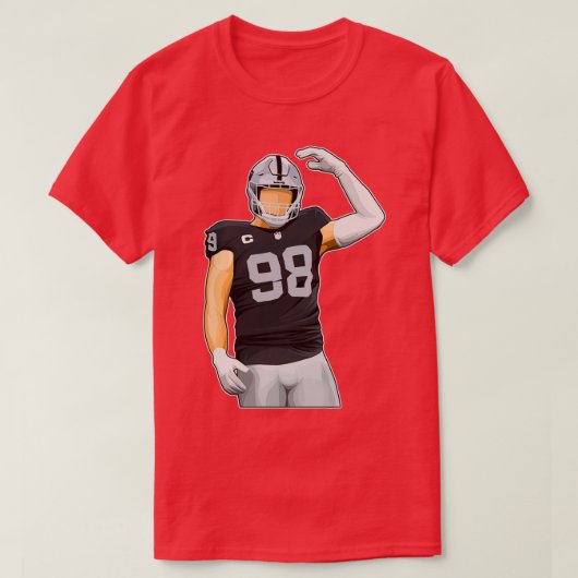 Maxx Crosby 99 Handzeichen T-Shirt (Design vorne)