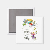 May Angels passen immer über Ihr Gebet auf 2 Magnet (Vorderseite/Rückseite)