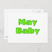 May Baby Postkarte (Vorne/Hinten)