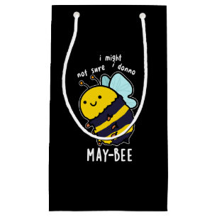 May-bee Funny Insect Bee Pun Dark BG Kleine Geschenktüte