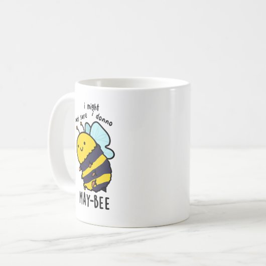 May-bee Funny Insect Bee Pun Kaffeetasse (Vorderseite Links)