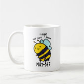 May-bee Funny Insect Bee Pun Kaffeetasse (Links)