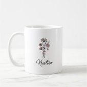 May Birth Blume & Elegante Script Name Kaffeetasse (Links)