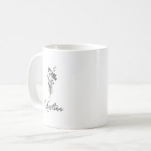 May Birth Blume & Elegante Script Name Kaffeetasse (Vorderseite Links)