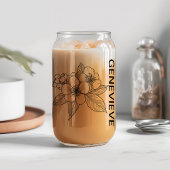 May Birth Blume Hawthorn mit Individuelle Name Dosenglas