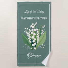 May Birth Blume Individuelle Name Strandtuch