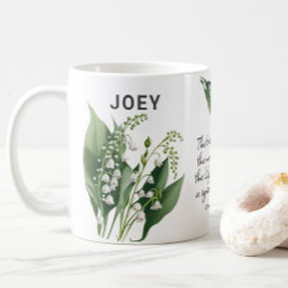 May Birth Blume Lily of the Valley Add Name Kaffeetasse
