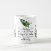 May Birth Blume Lily of the Valley Add Name Kaffeetasse (Mittel)