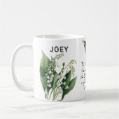 May Birth Blume Lily of the Valley Add Name Kaffeetasse (Links)