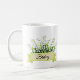 May Birth Blume Personalisiert Lily of the Valley Kaffeetasse