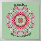 May Birth Blume Personalisiert Quote Kinder Kinder Poster (Vorne)