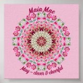 May Birth Blume Personalisiert Quote Kinder Kinder Poster (Vorne)
