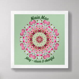May Birth Blume Personalisiert Quote Kinder Kinder Poster