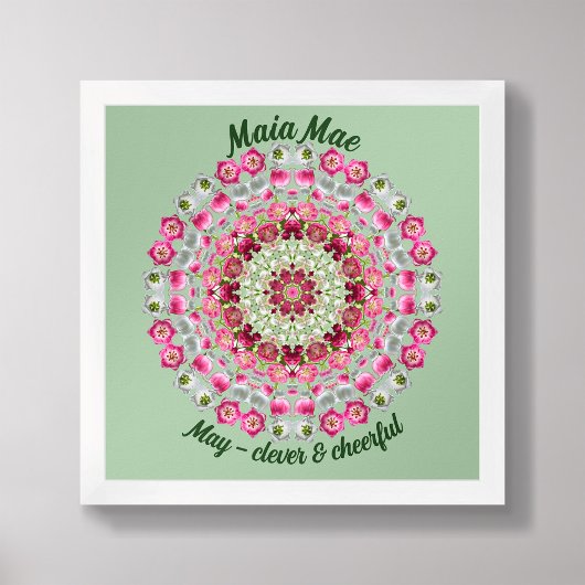 May Birth Blume Personalisiert Quote Kinder Kinder Poster