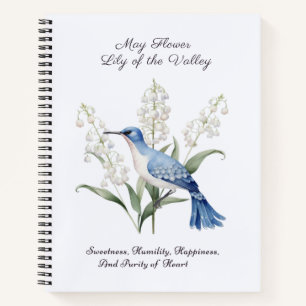 May Birth Month Blume Lily of the Valley Geburtsta Notizblock