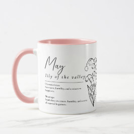 May Birth Month Blume Lily of the Valley Minimal Tasse