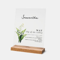 May Birth Month Blume Lily Personalisiert