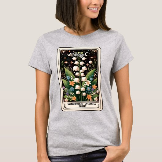 May Birth Month Lily of the Valley T - Shirt (Vorderseite)