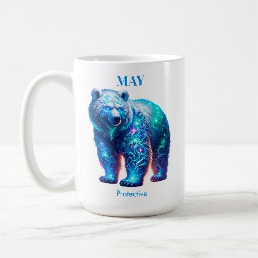 May Birth Month Spirit Animal Bear Kaffeetasse (Links)