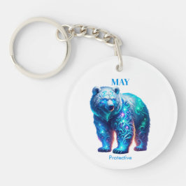 May Birth Month Spirit Animal Bear Schlüsselanhänger