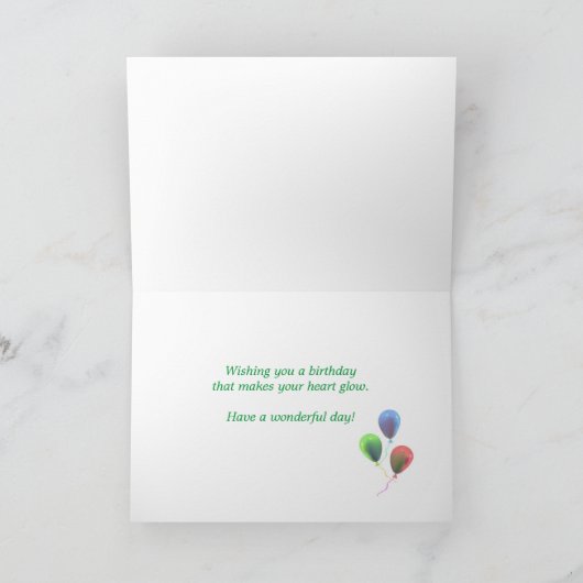 May Birthday Emerald Heart Karte (Innenseite)