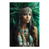*~ MAY BIRTHDAY EMERALDS AP53 Boho Goddess Fotodruck (Vorne)