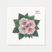 May Birthday Hawthorn Bloom: Personalisiert Serviette (Vorderseite)