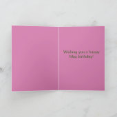 May Birthday Lily Birth Month Blume Karte (Innenseite)