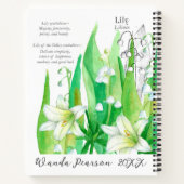 May Birthday Lily of the Valley Dankeszeitschrift Notizblock (Rückseite)