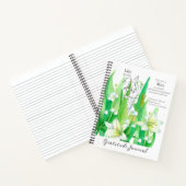 May Birthday Lily of the Valley Dankeszeitschrift Notizblock (Innenseite)