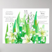 May Birthday Lily of the Valley Language of Blume Poster (Vorne)