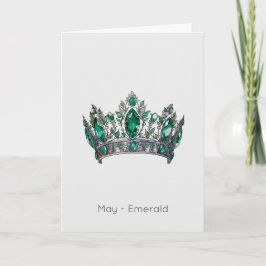 May Birthstone Emerald Birthday Card Karte