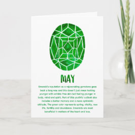 May Birthstone Emerald Birthday Watercolor Card Karte