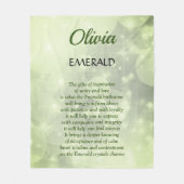 May Birthstone Emerald Design Fleecedecke (Vorderseite)