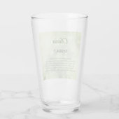 May Birthstone Emerald Design Glas (Rückseite)