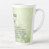 May Birthstone Emerald Design Milchtasse (Rechts)