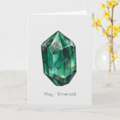 May Birthstone Emerald Happy Birthday Card Karte (Gelbe Blume)